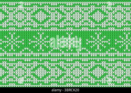 Knitting Christmas vector background snowflakes Stock Photo