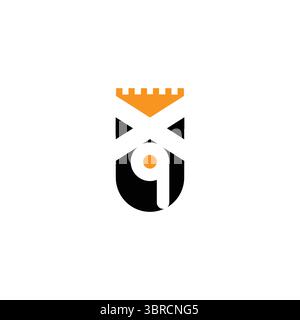 Minimalist XQ QX Real state Monogram Icon Logo for Timeless Branding Stock Vector