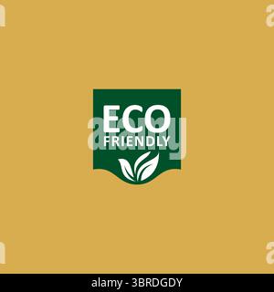 Eco Friendly Product Label Design. Organic Label Food Vector Stock Vector