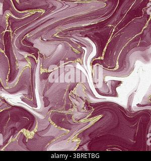 Luxury white, red and gold marble texture Stock Vector