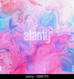 Abstract pink and blue marble texture creates a swirling background Stock Vector