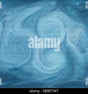 Blue marble texture with swirling patterns creates an abstract background Stock Vector