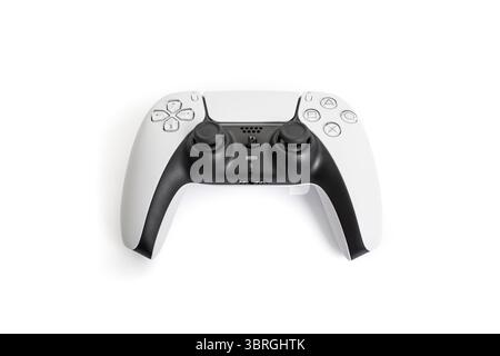 Sony  PlayStation 5 , PS5 controller isolated on white Stock Photo