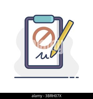 Petition vector isolated icon. Collecting signatures. Protest vote ...