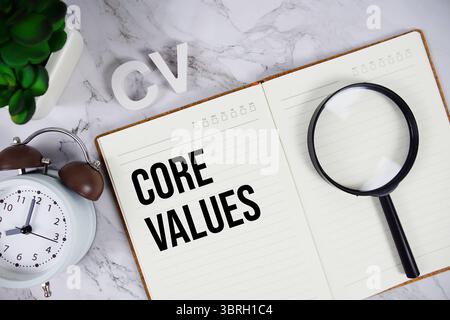 Business core values symbol. Concept words Business core values on ...
