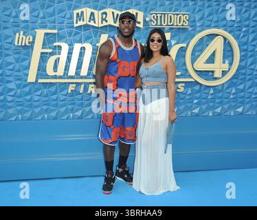 Michail Antonio and Sunita Bains at the "Fantastic Four: First Steps