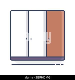 Cupboard vector icon. Graph symbol for furniture, web site and apps design, logo, app, UI Stock Vector