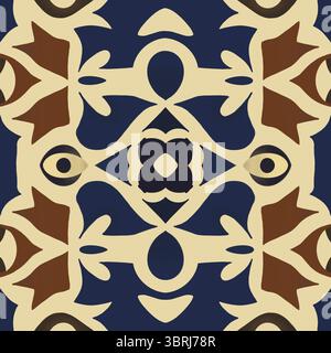 Seamless pattern retro vintage style 90 boho batik pattern tribal ethnic seamless Stock Photo