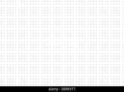 Pattern seamless texture for bullet journal. Dotted squared black grid graph paper template for notebooks. Dotted minimalist background. Printable Stock Vector