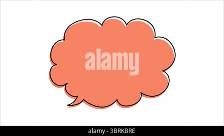 Pink Color Chat bubble design - cloud shape design Stock Vector