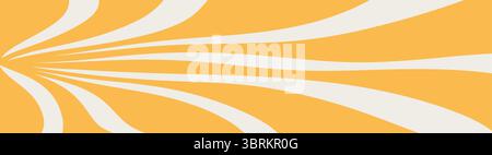 Twisted distorted retro groovy banner background Stock Vector