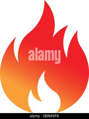 fire flame element icon Stock Vector