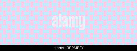 horizontal seamless light pastel blue and pink geometric shapes pattern for design background. Stock Vector