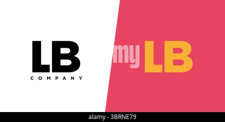 Trendy letter L and B, LB logo design template. Minimal monogram initial based logotype for company identity. Stock Vector