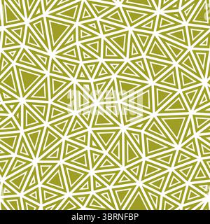 Mosaic triangles shapes background. Compact triangle size. Solid shapes in frames. Solid color style. Repeatable pattern. Creative vector tiles. Stock Vector