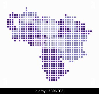 Venezuela Dot Map. Country Digital Style Shape. Venezuela vector image ...
