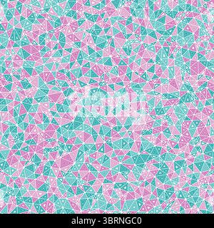 Abstract pattern of triangles. Small shape size. Multiple repeated inner triangles. Multiple colors style. Repeatable pattern. Amazing vector tiles. Stock Vector