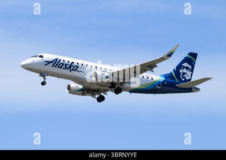 ◇アラスカ　クーガーズ　ハスキーズ　２機おまとめ　ERJ-175 seatac-wa-usa-july-2-2025-