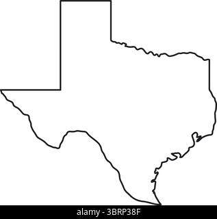 Texas map. Blank vector map of the US State with counties. Borders of ...