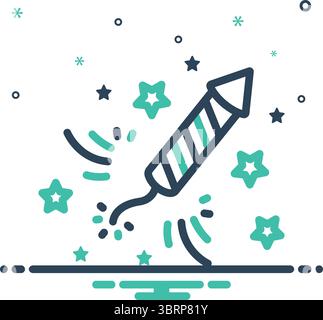 Icon for firecracker, rocket Stock Vector