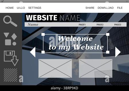 Composite image of build site interface Stock Photo