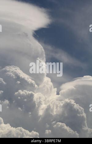 Clouds up of storm clouds in a dramatic sky Stock Photo