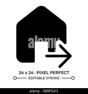 Relocation glyph ui icon Stock Vector