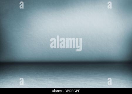 Minimalistic flat design space is showing seamless interior with concrete floor turning into wall Stock Photo