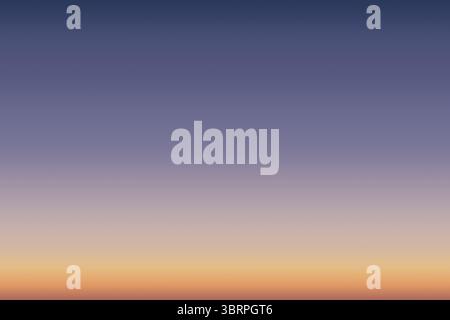 Displaying gradient sky shifting from deep blue through pinks into warm reds at sunrise flat design Stock Photo