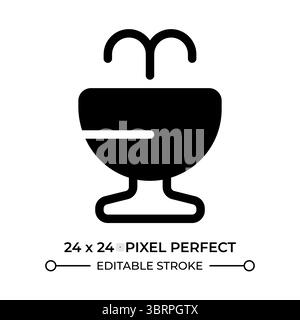 Public water fountain glyph ui icon Stock Vector