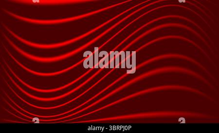 Dynamic Red Waves Background - Abstract Wavy Design for Modern Aesthetics Stock Vector