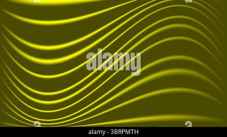 Golden Yellow Waves Background - Elegant Abstract Wavy Design Stock Vector