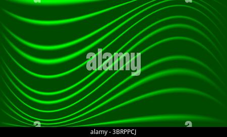 Verdant Green Waves Background - Serene Abstract Wavy Design Stock Vector