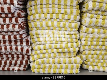 Detail of cloth rags for cleaning, kitchen objects Stock Photo