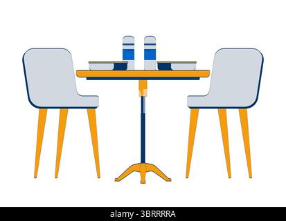 Office cafeteria lunchtime lunch boxes 2D doodle object Stock Vector