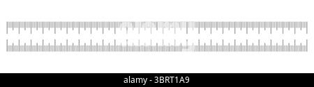 Charts with 25 centimetres. Metric rulers. Centimetre scale. Measuring tool layout. Scale for ruler in centimetres. Metrics indicator. Measuring scale Stock Vector