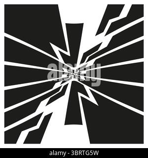 Abstract star icon. Dynamic burst pattern. Sharp explosion Vector. Geometric rays. Stock Vector