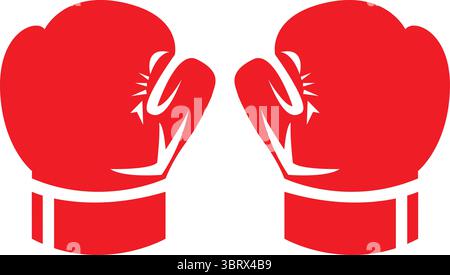 Premium Red Boxing Gloves for Men & Women – Professional Training, Sparring, Stock Vector