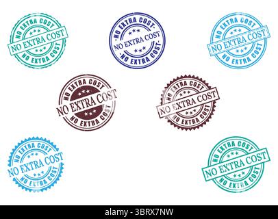 A Diverse No Extra Cost Grunge Rubber Stamp Collection, Free of Charge Vector Set Stock Vector