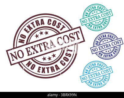 A No Extra Cost Grunge Rubber Stamp Collection, Free of Charge Vector Set Stock Vector