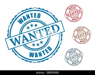 A Most Wanted Stamp Pack, Grunge Rubber Popular Demand Vector Labels Stock Vector