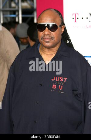 Stevie Wonder at the T-Mobile NBA All-Star Game held at The Staples Center in Los Angeles - 20 February 2011 Stock Photo