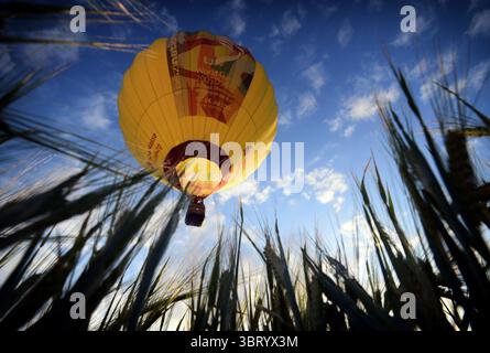 June 22, 2018 - Bela Pod Bezdezem, Czech Republic - The 16th Czech Hot-air Balloons Fiesta will take place in Bela pod Bezdezem (60 kilometers north of Prague) in the Czech Republic. The balloonists are touring the Macha's Lake (after romantic poet Karel Hynek Macha) for four days as part of the Czech tourism promotion efforts.   (Credit Image: © Slavek Ruta via ZUMA Wire) Stock Photo
