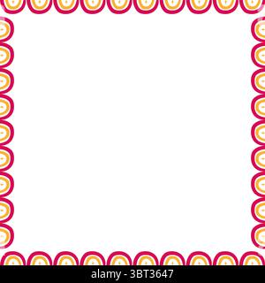 Rainbow frame. Vector empty childish frame for text. Modern Art baby shower graphic Stock Vector