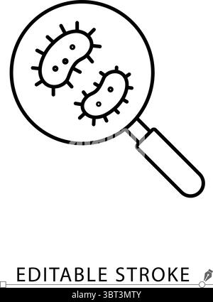 Bacteria in microscope icon, outline style Stock Vector Image & Art - Alamy