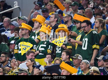 Oct 6, 2019: Green Bay Packers fans dress up during an NFL game between the  Green