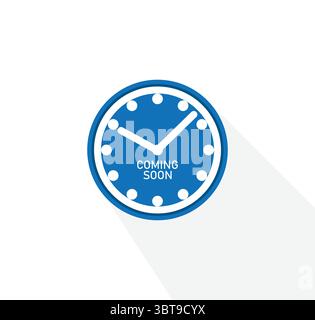Coming soon clock symbol sticker symbol silver many languages Stock ...