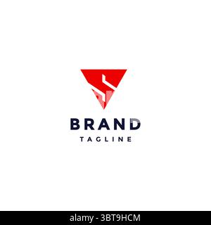 Strong Triangle Initial Letter S Logo Design. Triangle Symbol Forming Letter S Logo Design. Stock Vector