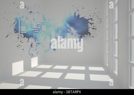Splash showing technology interface Stock Photo