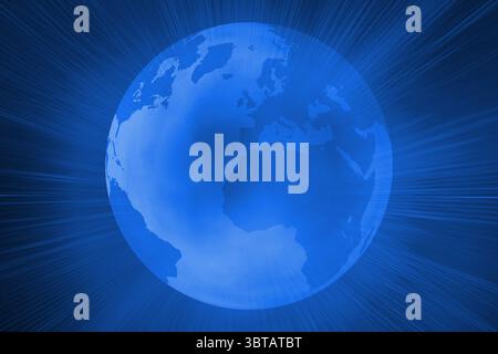 Digitally generated futuristic shiny globe Stock Photo